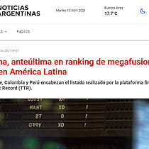 La Argentina, anteltima en ranking de megafusiones de empresas en Amrica Latina